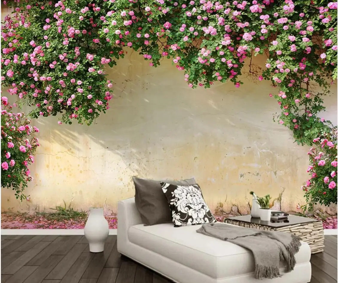 3D pictura Murala de Perete Tapet de Fundal Trandafir Decor Perete Living, Dormitor, TV Fundal Tapet pentru Pereți 3 D Flori picturi Murale