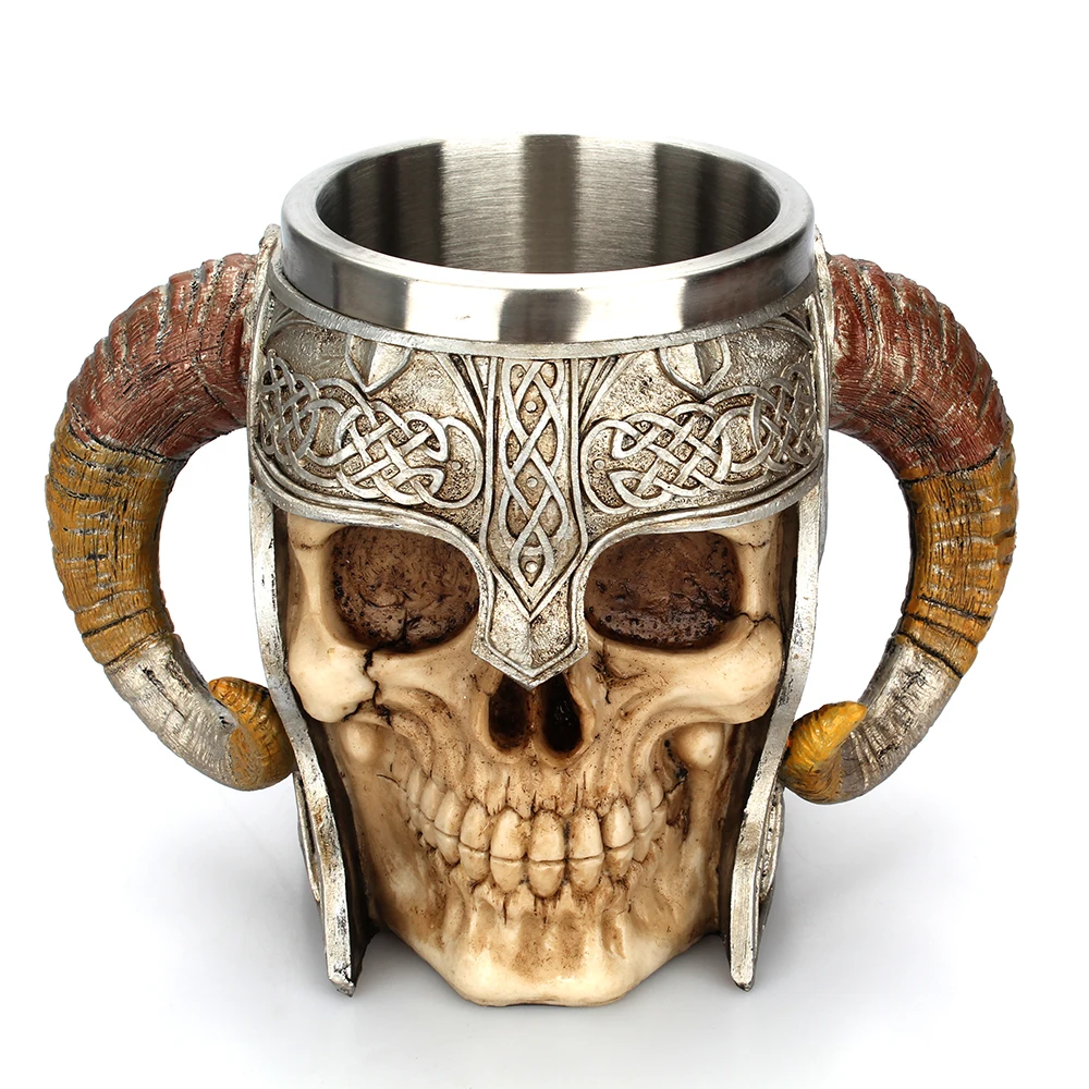 Craniu de creatie cavaler corn rășină Cani cana de cafea Ceai Lapte birou Cupe Drinkware cel Mai bun Cadou pentru un prieten
