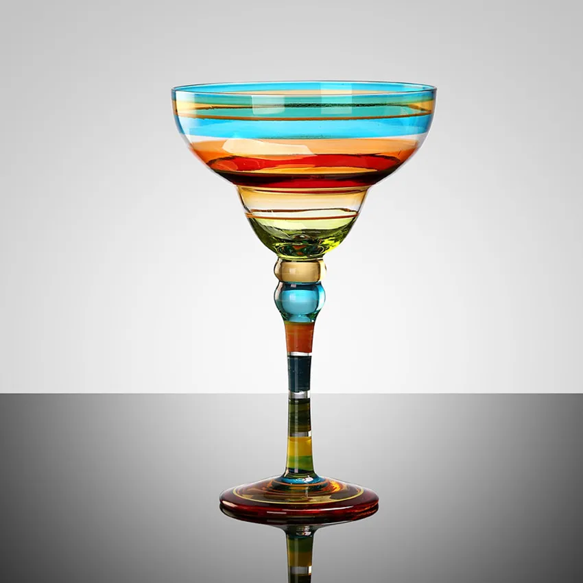 Manual De Cristal Colorate De Sticlă Cupa De Vin Creative Cocktail Pahare De Margarita Cupă De Șampanie Pahare De Vin Acasă Decor Pentru Bar Drinkware