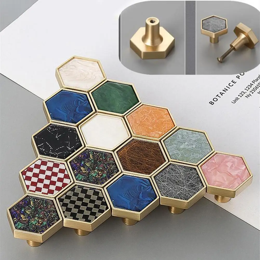 Hexagon Cabinet Mâner Confortabil de Prindere din Aliaj de Zinc rezistent la Zgârieturi Ușă Mâner pentru Dormitor