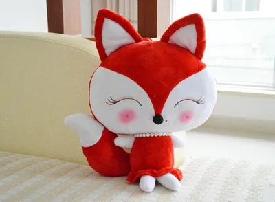 desene animate frumusete red fox jucărie de pluș mare de 50cm moale pernă cadou de Crăciun h715