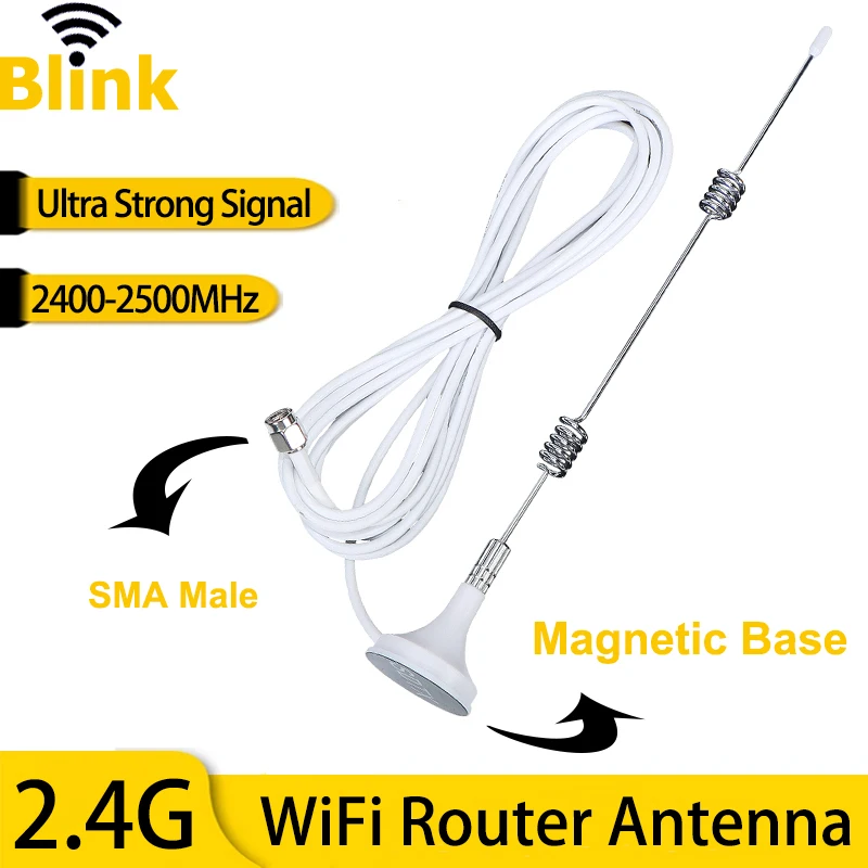 2.4 G WiFi Antena Bluetooth 7dbi Amplificator Ultra Puternic Semnal Primi Transmite Alb Fraier Omni Antena SMA pentru Router Modem