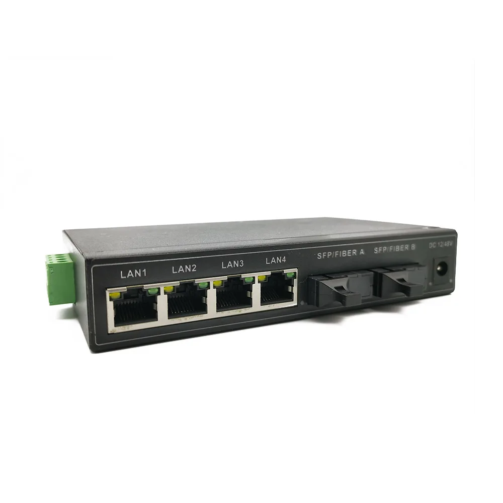 OEM 4+2 Port de Rețea Gigabit Ethernet Switch PoE 48V 10/1000M industriale media convertor fibra optica switch poe