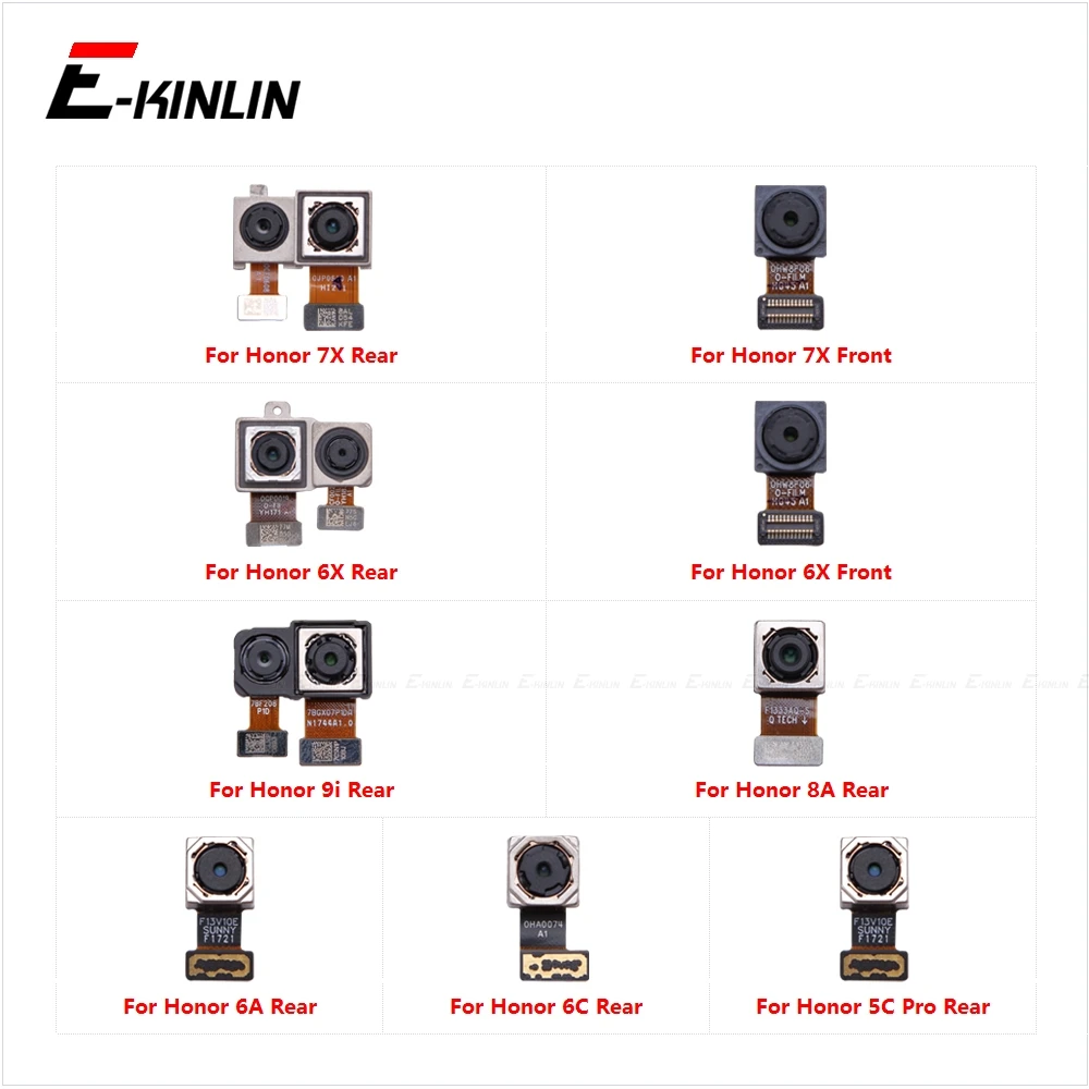 Spate Principal & Față se Confruntă Camera Flex Cablu Piese de schimb Pentru HuaWei Honor 9i 8A 6X 7X 6A 6C 5C Pro Spate Mare Mic Selfie Modul Panglică