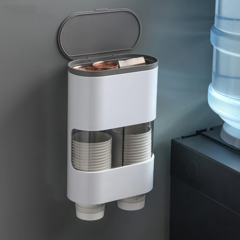 Dozator de apa Suport pahare Pahare de Unică folosință din Hârtie Cadru Lua în mod Automat o Ceașcă de Băutură Suport Montare pe Perete Householdwat