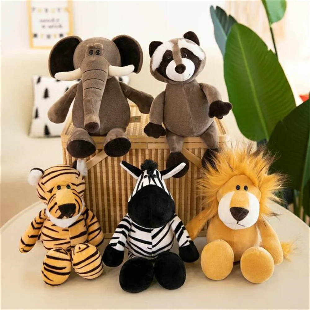 Drăguț Umplute, Jucării pentru Copii, Animale de Pădure Umplute Papusa de Dormit Pereche Girafa, Elefant, Maimuță Animale de Pluș Jucarii Cadouri de Ziua de nastere