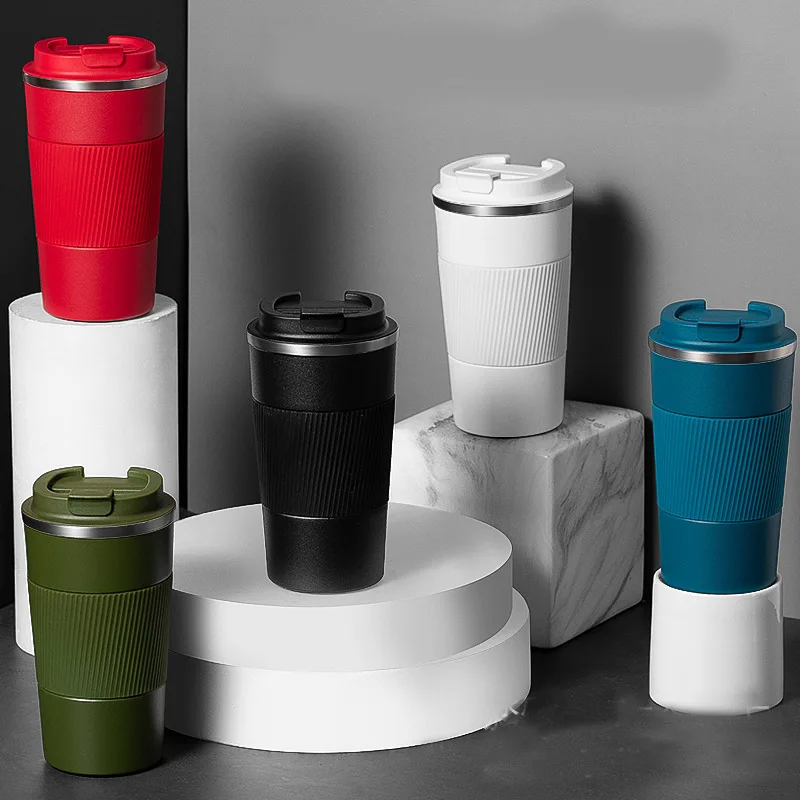 Cuburi Pentru a Menține Rece Cana Cana de Cafea cu Capac din Oțel Inoxidabil, Silicon Cafea Izolate Cana de Apa Outdoor Portabil Portable