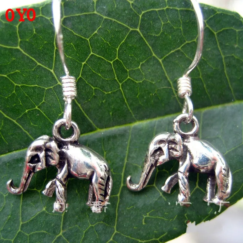 Really925 vintage argint Thai argint elefant cercei Hipoalergenic personalitate de moda cercei transport gratuit