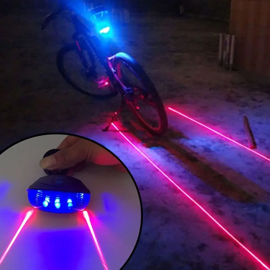 Rezistent la apa Biciclete Ciclism Lumini Stopuri LED Laser de Siguranță Avertizare Lumini pentru Biciclete Accesorii pentru biciclete Biciclete Coada Lumina