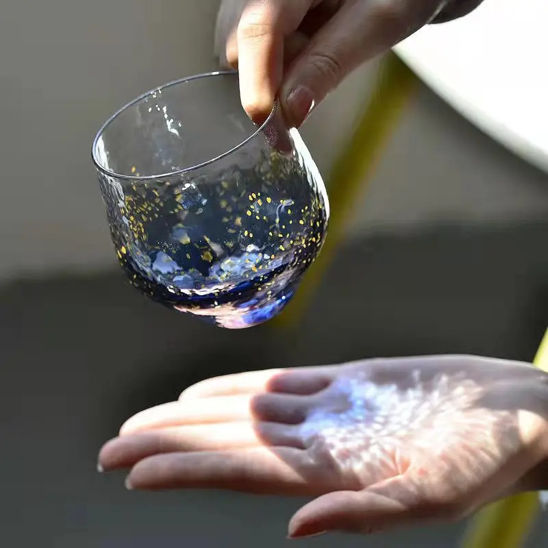 2022 Cerul Înstelat Cupa Japoneză Ciocan Model Cristal De Sticlă De Mare Capacitate Whisky Ceașcă De Sex Feminin De Mare Valoare Ceașcă De Ceai