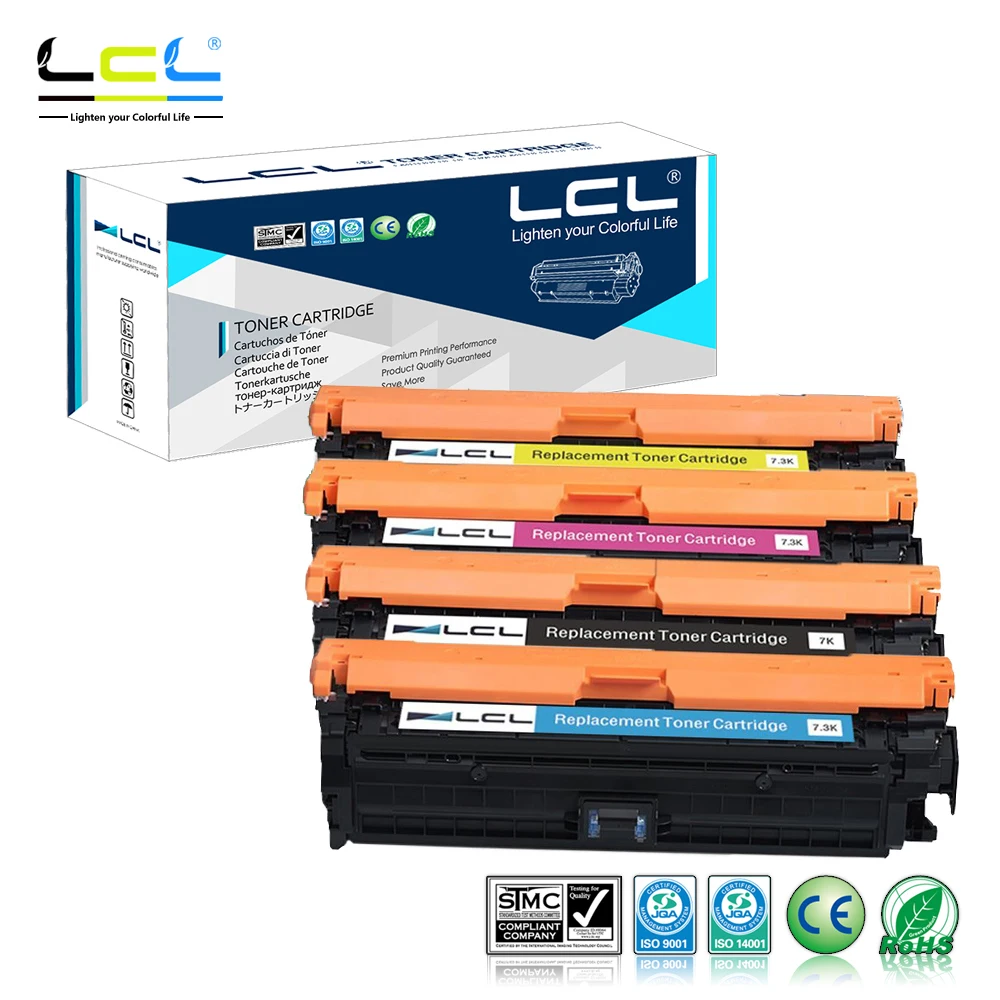 LCL 307A 307 CE740A CE741A CE742A CE743A (4-Pack) Laser Cartuș de Toner Compatibil pentru HP Color Laserjet CP5225/CP5225n/CP5225dn