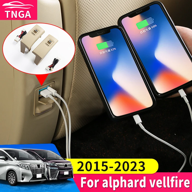 Pentru Toyota Alphard Vellfire 30 De Serie 2015-2023 2022 a Schimba Locul Incarcator USB Interior actualizat Accesorii Repede Dual Interface