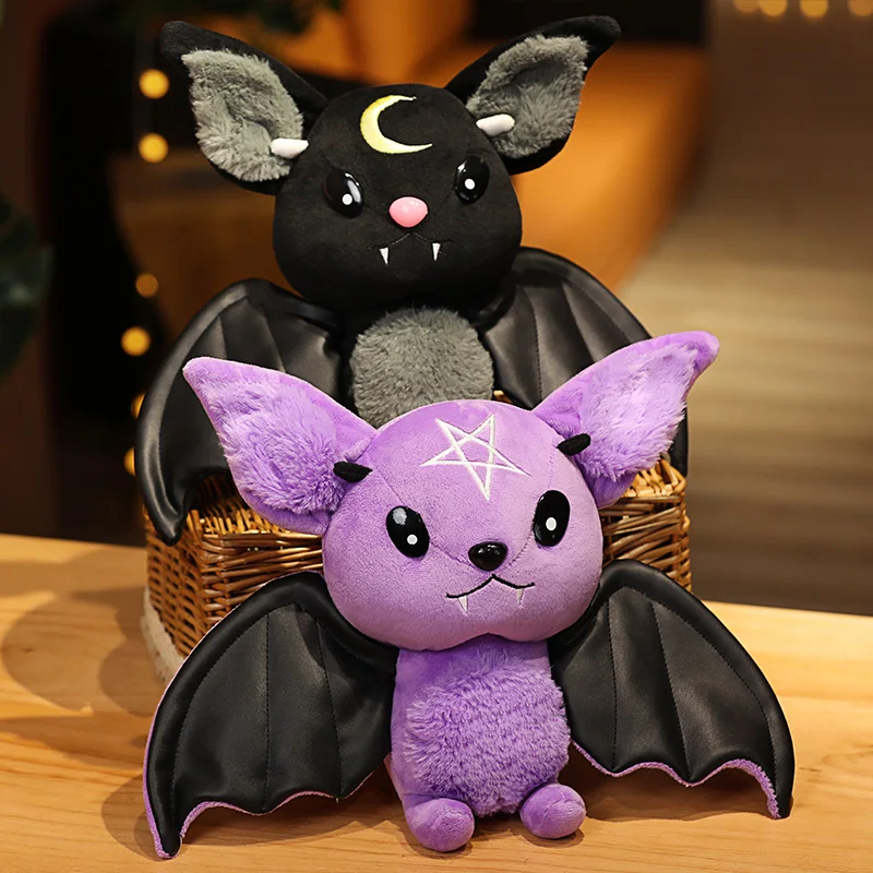 1 buc Întuneric Serie de Pluș Bat Jucărie Luna Bat Păpușă de Pluș Gothic Rock Stil Geanta de Halloween de Pluș pentru Copii Jucării pentru copii de Decor Acasă Dropshipping