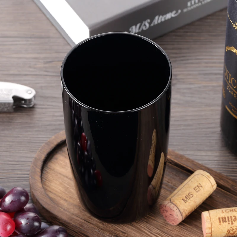 600ml negru cu fund plat de înaltă cupa de vest spirit ceașcă baril drept leggins-uri paharul de vin cabinet de vin decor de fum cupa