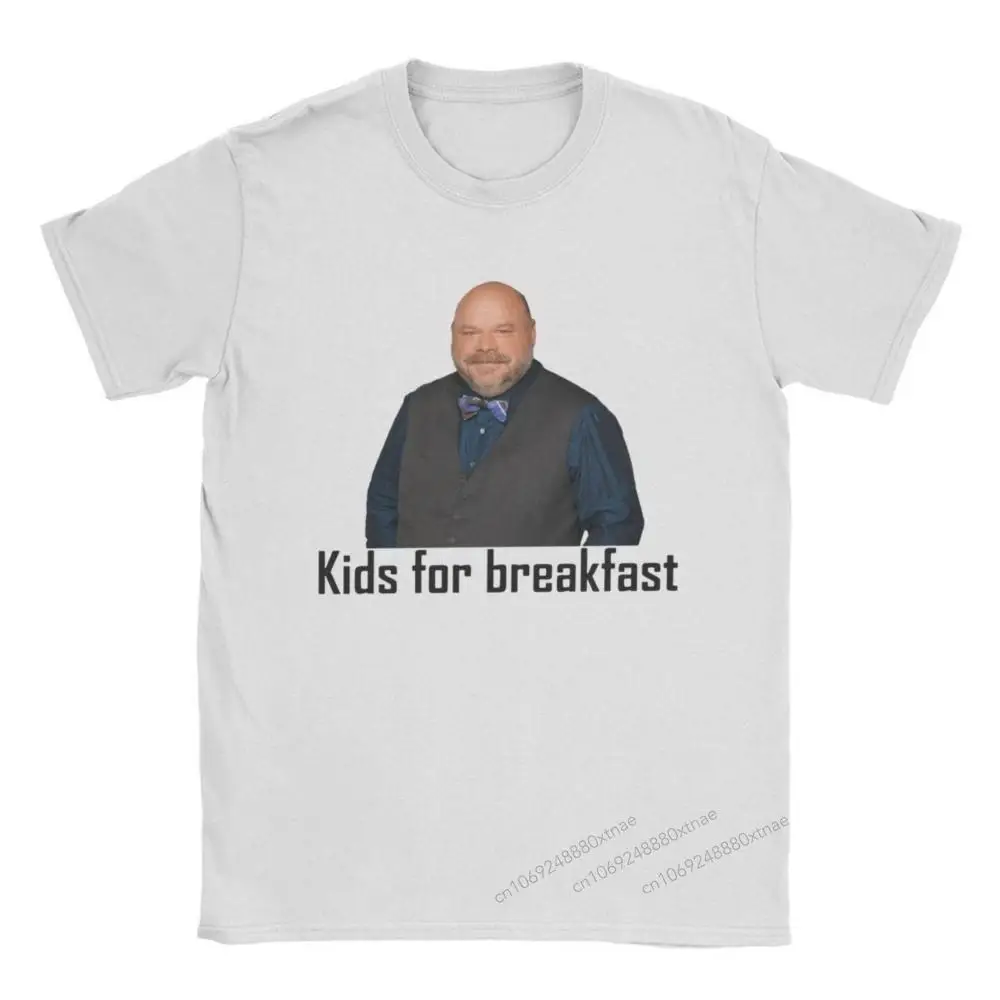 Bertram Amuzant Tricou Barbati din Bumbac Funny T-Shirt Gât Rotund Copii pentru micul Dejun Tricouri Maneca Scurta, Haine Cadou