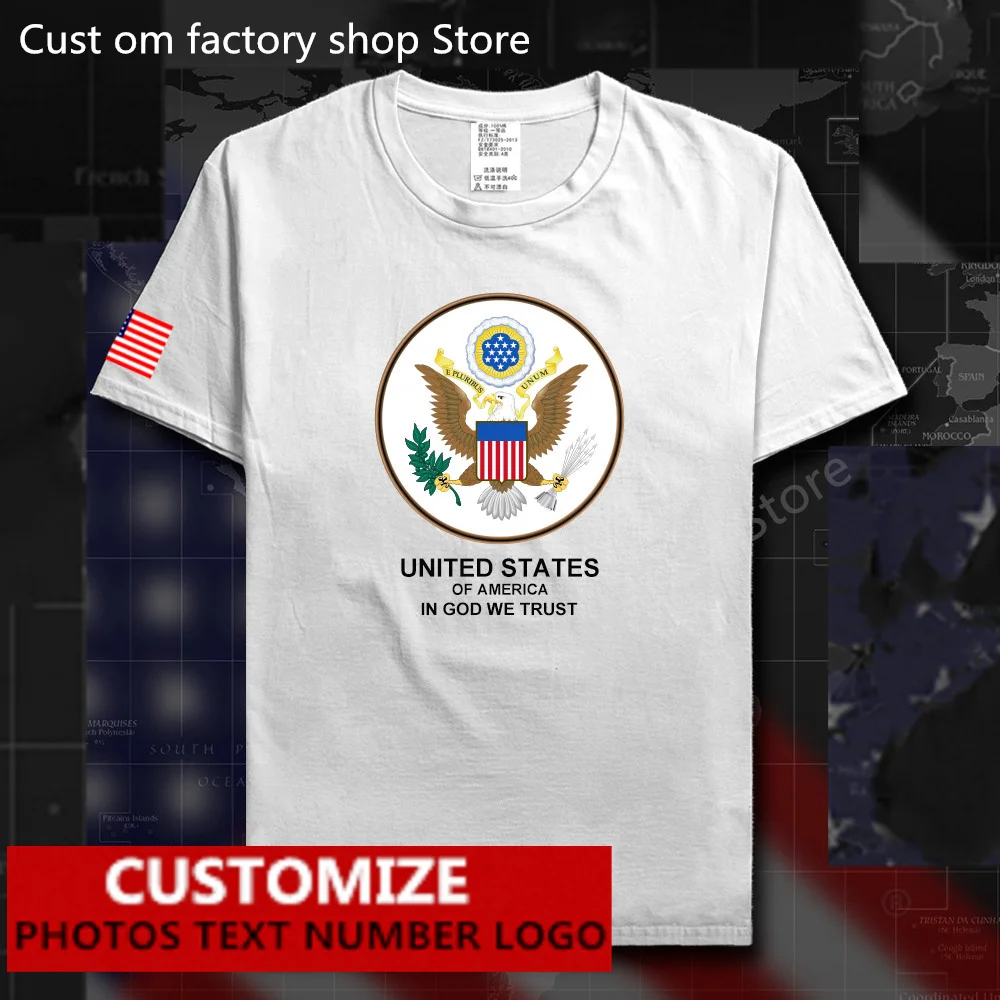 Statele unite ale americii statele UNITE ale Americii tricou Personalizat Gratuit Jersey DIY Număr de Nume, LOGO 100% Bumbac T-shirt pentru Bărbați Femei Vrac Casual T-shirt