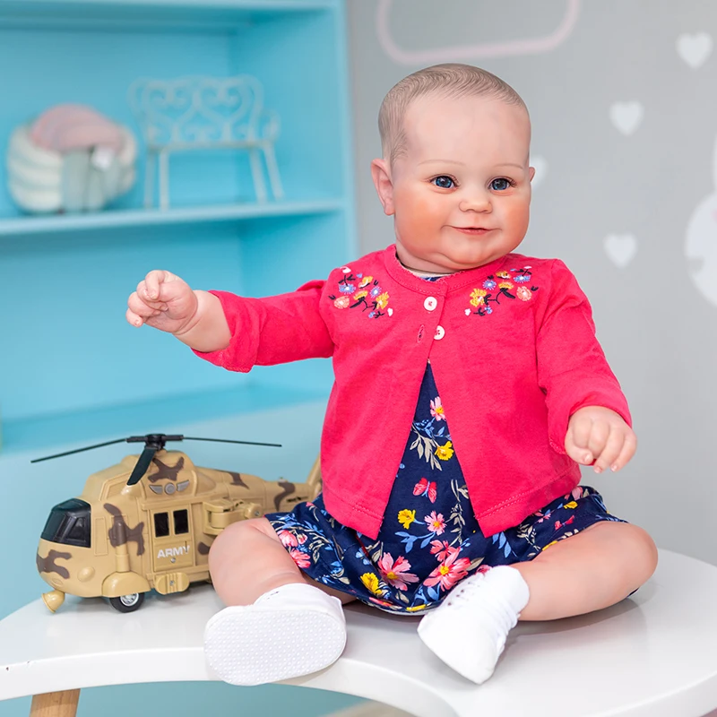 60CM Bebe Papusa Reborn Copilul Realiste Corp Moale Flexibil Mână-Desen de Păr de Păpușă de Pluș de Înaltă Calitate Păpuși Bebeluș de Jucărie pentru Copii