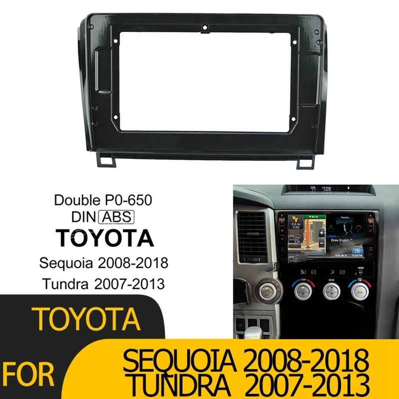 Auto 2Din Radio de Control Stereo DVD Panou de Bord Cadru Pentru Toyota Sequoia 2008-2018 - 2007-2013 Fascia Dash Cadru