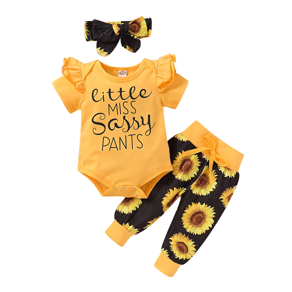 Haine de fata 2020 Nou-născut Fetița fără Mâneci Body+ Pantaloni Sassy 3pcs Bumbac Costum de Haine