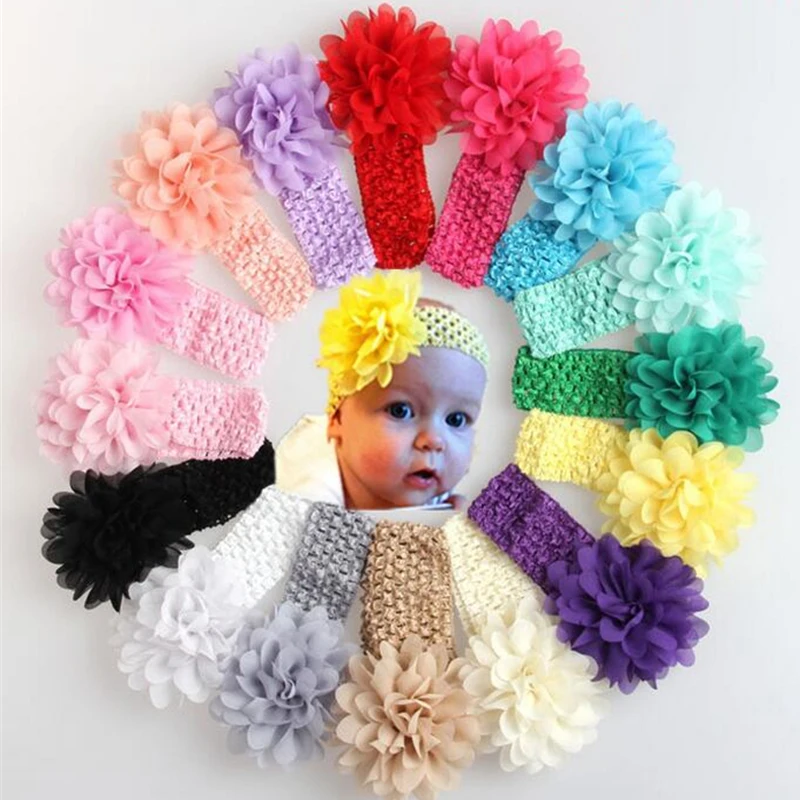 Floare Mare Copil Benzi Copilul Headwraps Copilul Flori Turban Pălării Babes Capace Elastice Păr Accesorii 2022 Noi