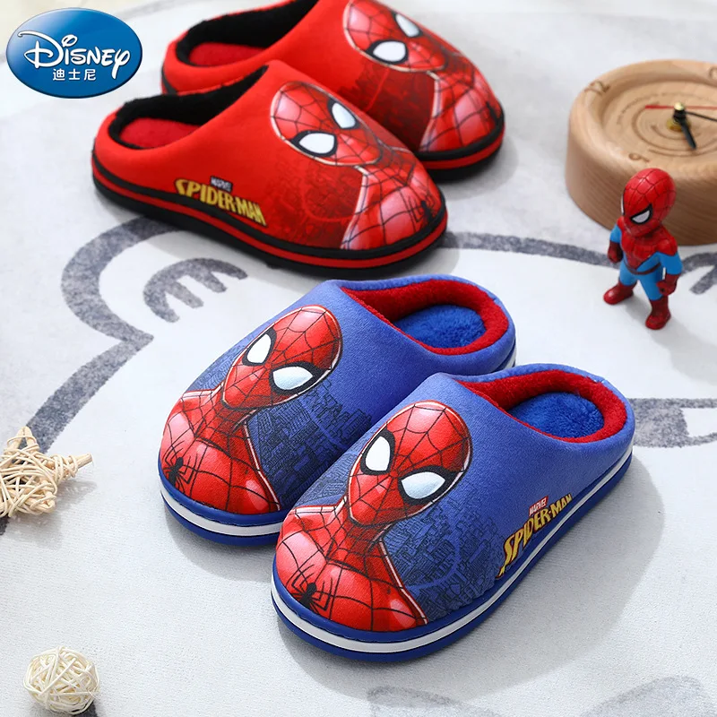 Disney Spider Man Bumbac Papuci de Iarna pentru Copii Baieti Interioară Mică și Mijlocie Casa de Copii copii Copii Pantofi de Bumbac