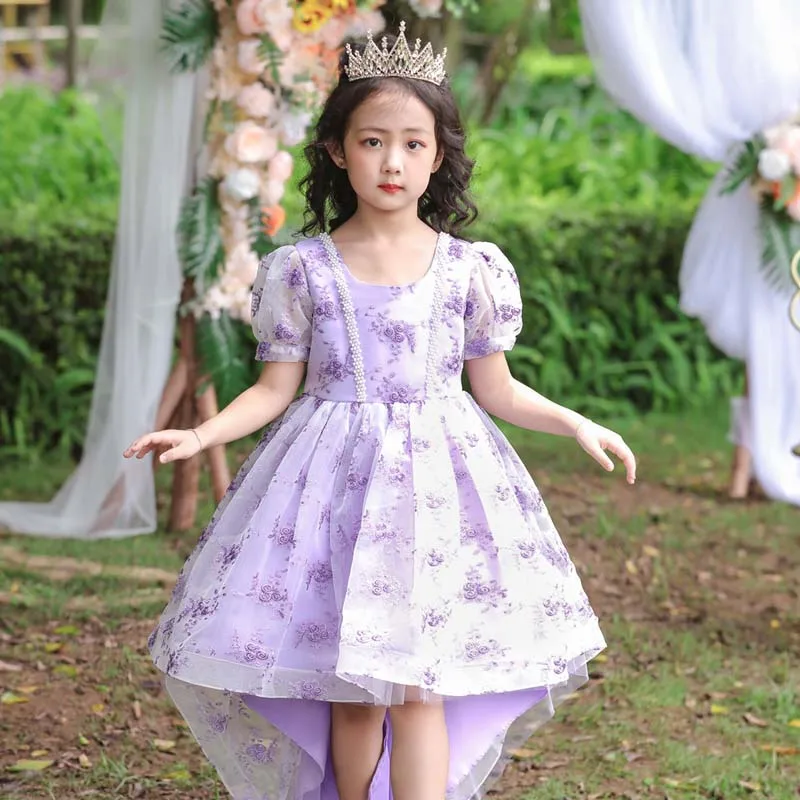2022 Nou Concurs de Petrecere Rochie pentru Fete Broderii Florale Costum de Lux de Nunta Ceremonia de Copii Rochie de Bal la Final de Seara Rochii
