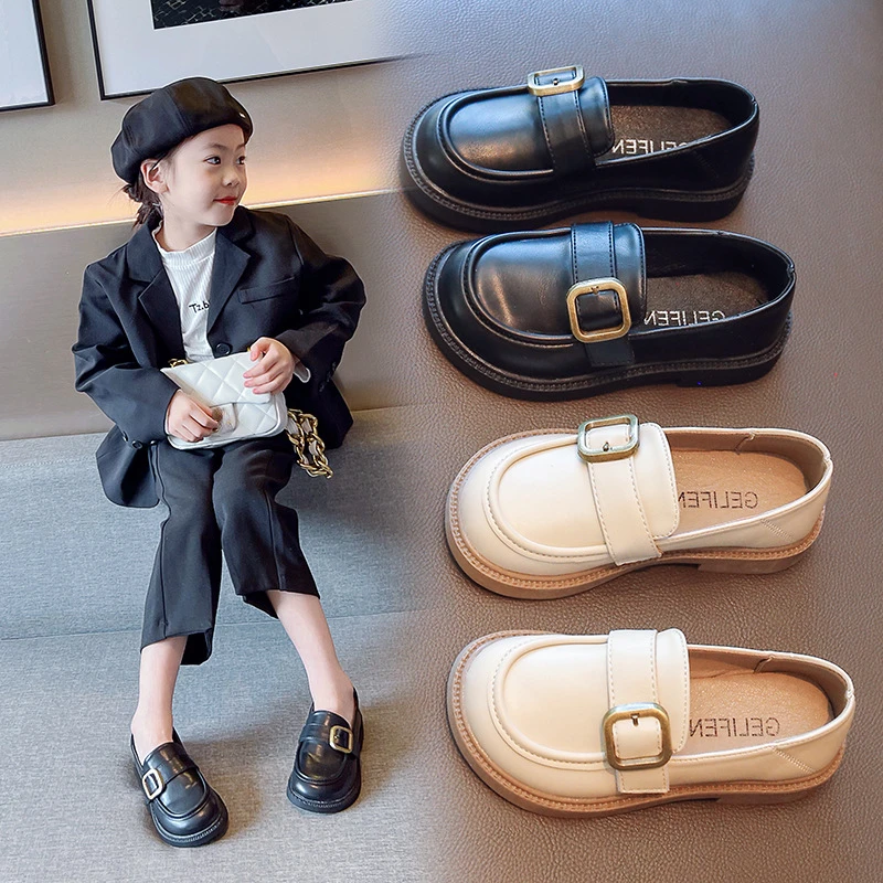 Coreean Princess din Piele Pantofi Fete Pantofi Loafer 2022 Nou Toamna Stil Britanic Talpă Moale Casual Copil Apartamente de Pantofi pentru Copii