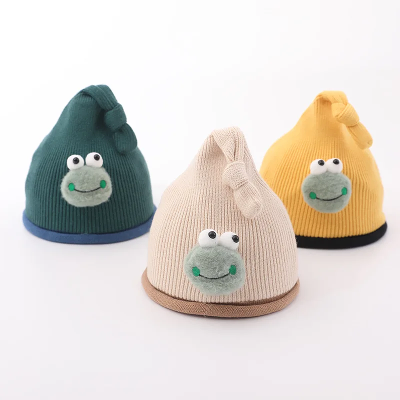 Winter Frog pentru Copii Tricotate Pălărie Copii Wizard Capac Pentru Băieți și Fete pentru Copii Accesorii