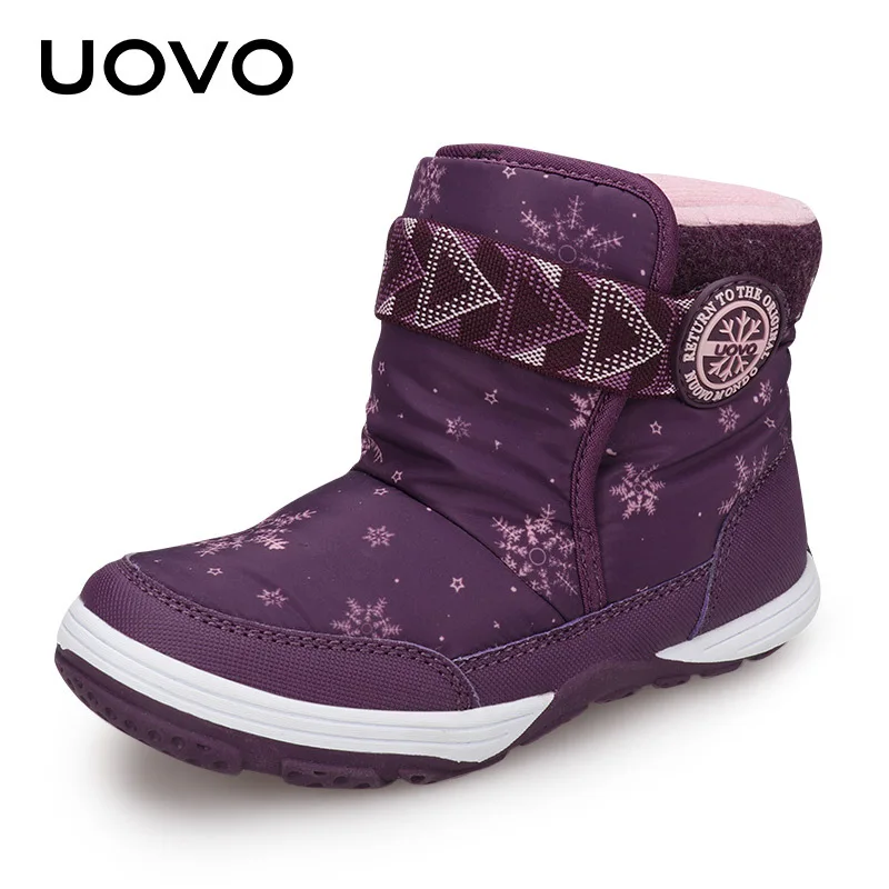 2 5 7 8 9 10 11 12 An Uovo Brand Copil Boy Moda Totem De Iarna Pentru Copii Mari Fata De Pluș Cald Zăpadă Cizme Glezna 2020 Pantof De Sport