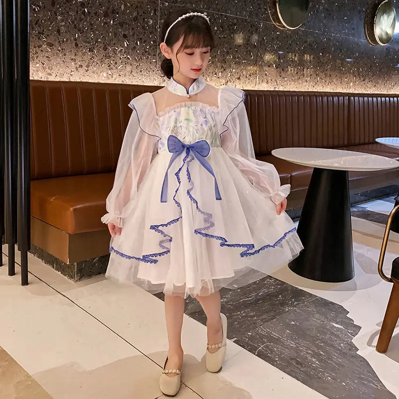 2022 Toamna Lumina Noua Moda De Lux Rochie De Fete Pentru Copii Haine Copii Printesa Fusta De Tip Boutique, De Îmbrăcăminte Stil Simplu