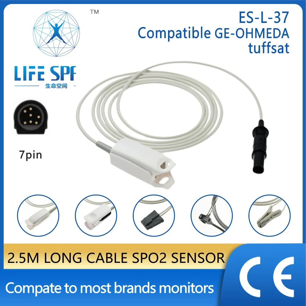 Reutilizabile Cablu Lung Adult Awt Degetul Clip Oxigen Pulsoximetru Spo2 Senzor pentru Novametrix Monitor Pacient Echipamentelor de uz Veterinar