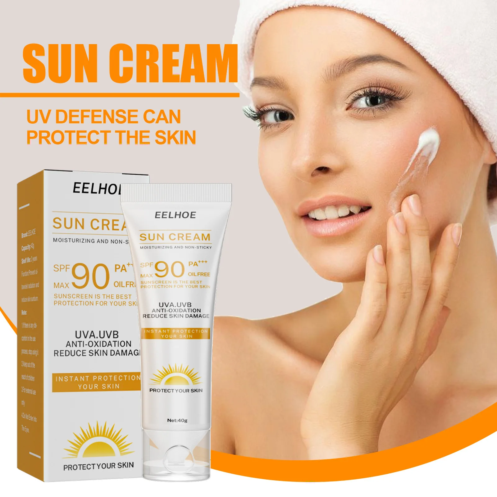 Facial Corpul de protecție Solară de Albire Crema de Soare Cremă de Protecție a Pielii Crema Anti-Imbatranire Ulei-control Hidratare Alb Nu Gras