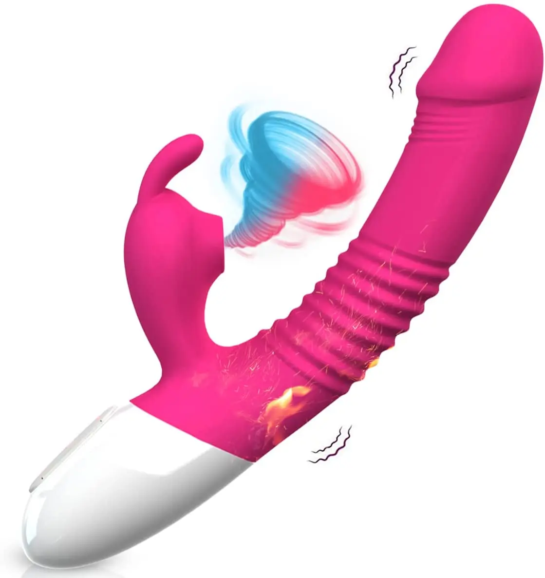 Iepure Supt Vibrator punctul G Clitorals Stimulator Încălzire Realistic dildo Vibrator Adult Sex Jucării pentru dildo Vibrator Adult