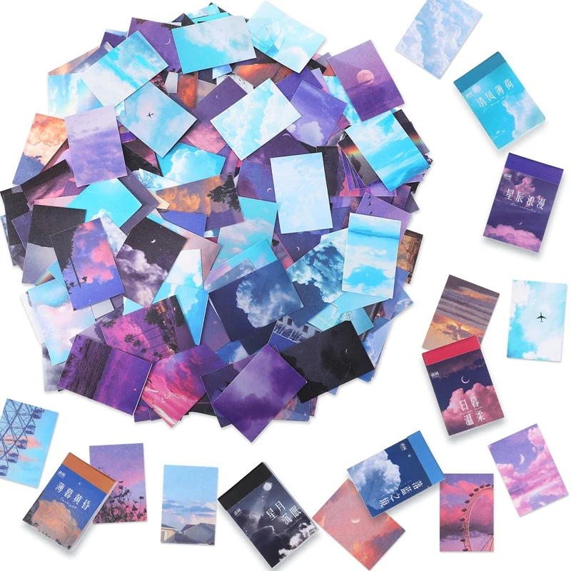 300Pcs Washi Autocolante Set Washi Autocolant Adeziv Set Album Jurnal Set de stickere Pentru Albumul Jurnal de Card de a Face Meserii
