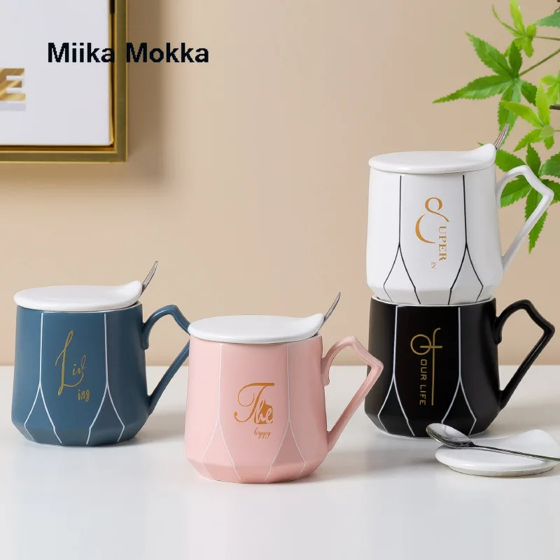 Stil Nordic Ceramice Cana De Cafea Cu Lapte Cupa Drinkware Simplă Ceașcă De Ceai Cana De Apa Creative Cani Roz Negru Alb Albastru Cana Cadouri