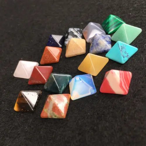 7Pcs/Pachet Chakra Piramida de Piatră Set Cristal de Vindecare Chakra a Stabilit cel Mai bun Cadou de Cristal Piramida Piramida de Cristal Multi-color