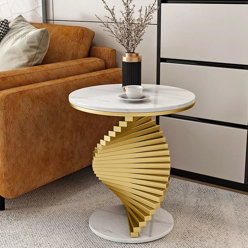Nordic Marmură Mese de Cafea pentru Living Mobilier Minimalist Modern de Designer de Lux Lumina de Agrement Balcon Dormitor Partea de Masă a