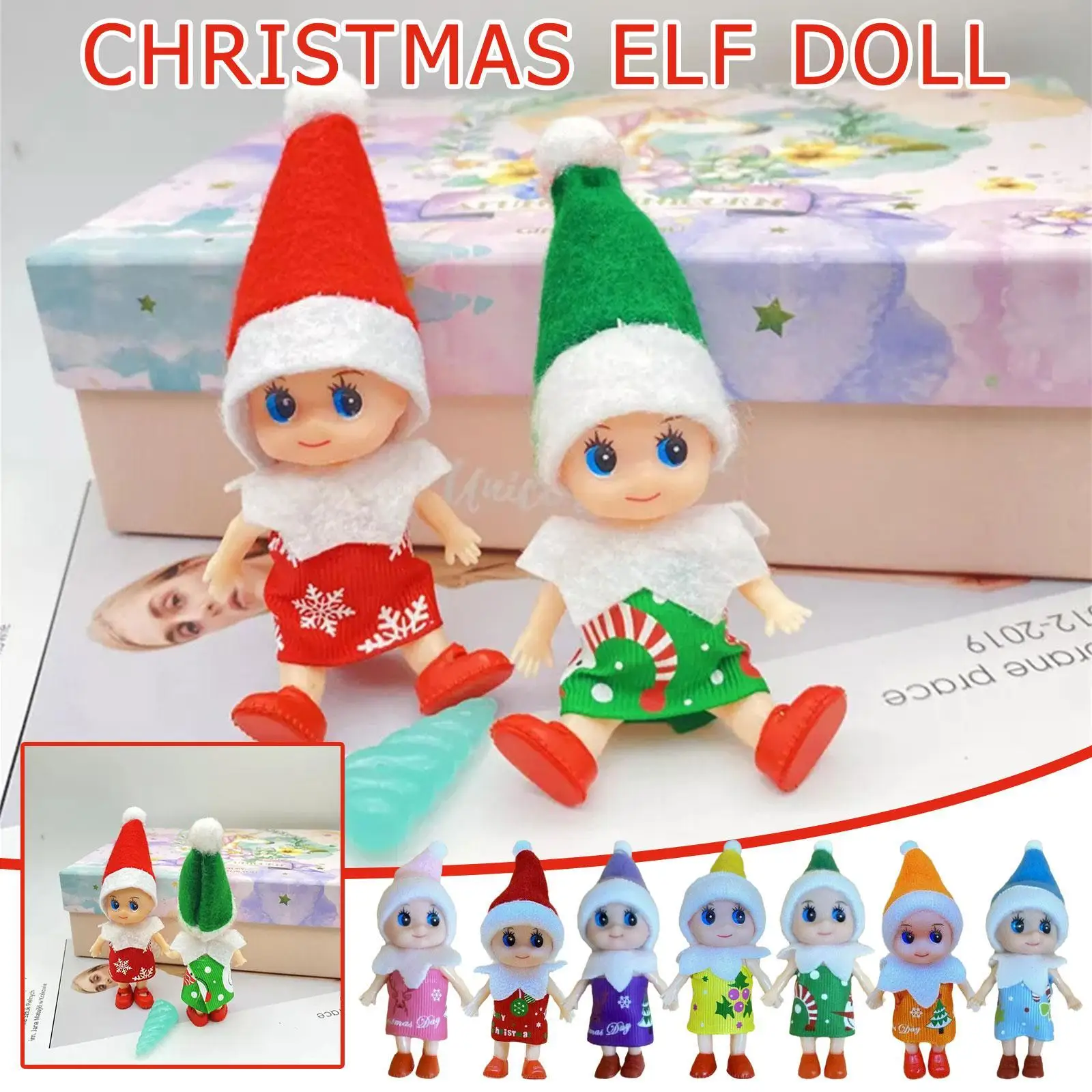 1buc Elf de Crăciun Simțit Papusa Baby-Copilul Elf Copii Jucărie Cadou Nou Copil Păpuși Păpuși Simțit Pânză de Jucării Haine