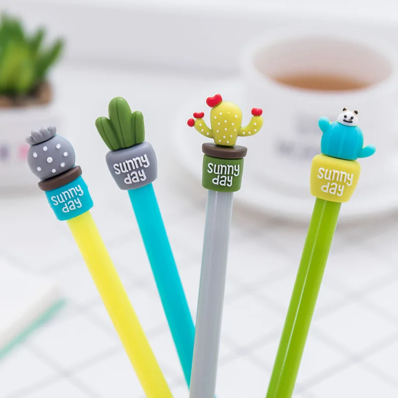 1 BUC Nou Drăguț Cactus Oală Creative Pixuri cu Gel Stiloul Pentru Copii Noutate Cadou de Papetărie, Rechizite Școlare