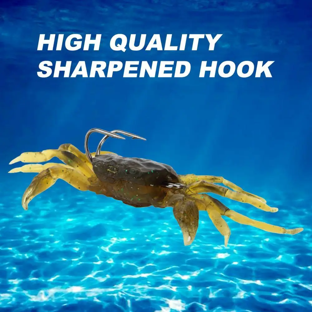 De 34,5 g Crab Atrage 3D Moale Aspectul cu Cârlig Artificiale Crab Simulare Ascuțite Momeli Instrumente pentru Exterior