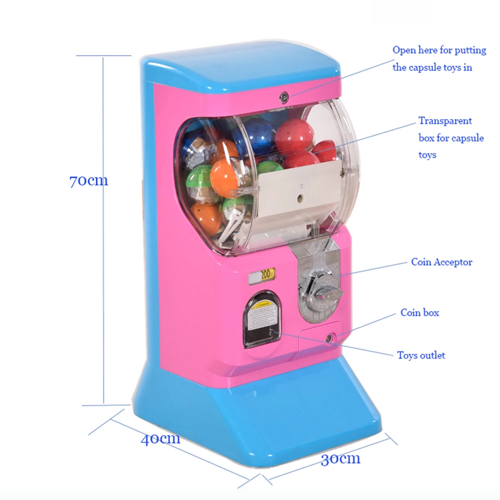 45~75mm jucărie capsulă gashapon automatul funcționează cu monede de ou cadou automat