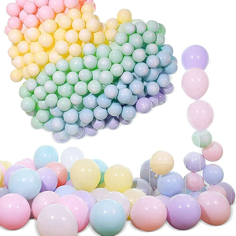 LUDA 100 Buc Macaron Baloane Colorate,Baloane Pastel,Pentru Partidul Decor Baloane, Ziua de nastere Nunta Logodna Copil de Dus