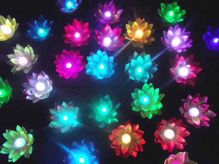 LED-uri Colorate Schimbat Artificiale floare de Lotus Lampa Plutitoare de flori de Apă Piscină Doresc Lumina Lămpi, Felinare de aprovizionare Partid