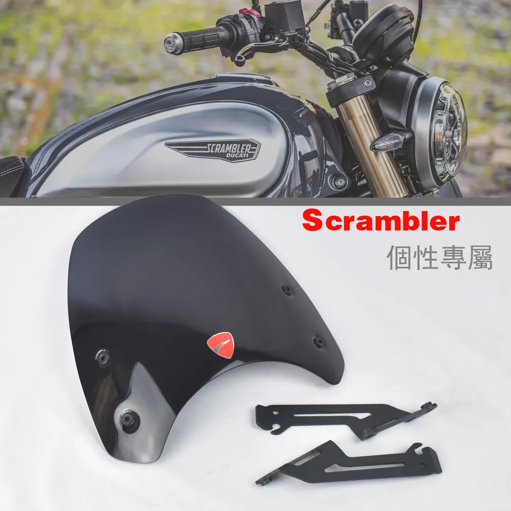 Motocicleta Parbriz Parbriz Zbura Ecran Deflector de Vânt Pentru DUCATI Scrambler 400 800 De Modele 2015-2020