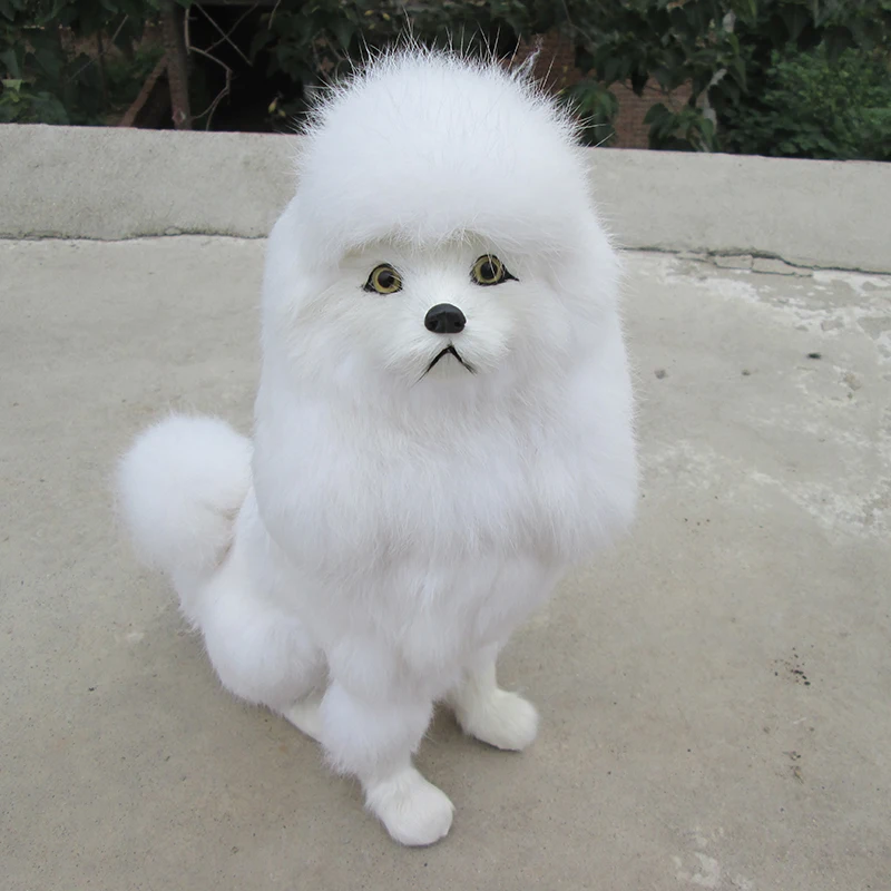 mare simulare stând câine polietilenă & blanuri pudel câine model de papusa cadou de aproximativ 23.5x12x31cm 309