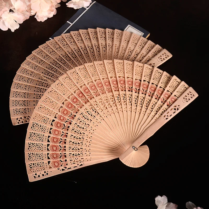 50pcs stil Chinezesc Fan Full-reduce Gol High-end de Lemn Gol Ventilator lemn de Santal Fan Imitație lemn de agar Fan de Floarea-soarelui Evantai
