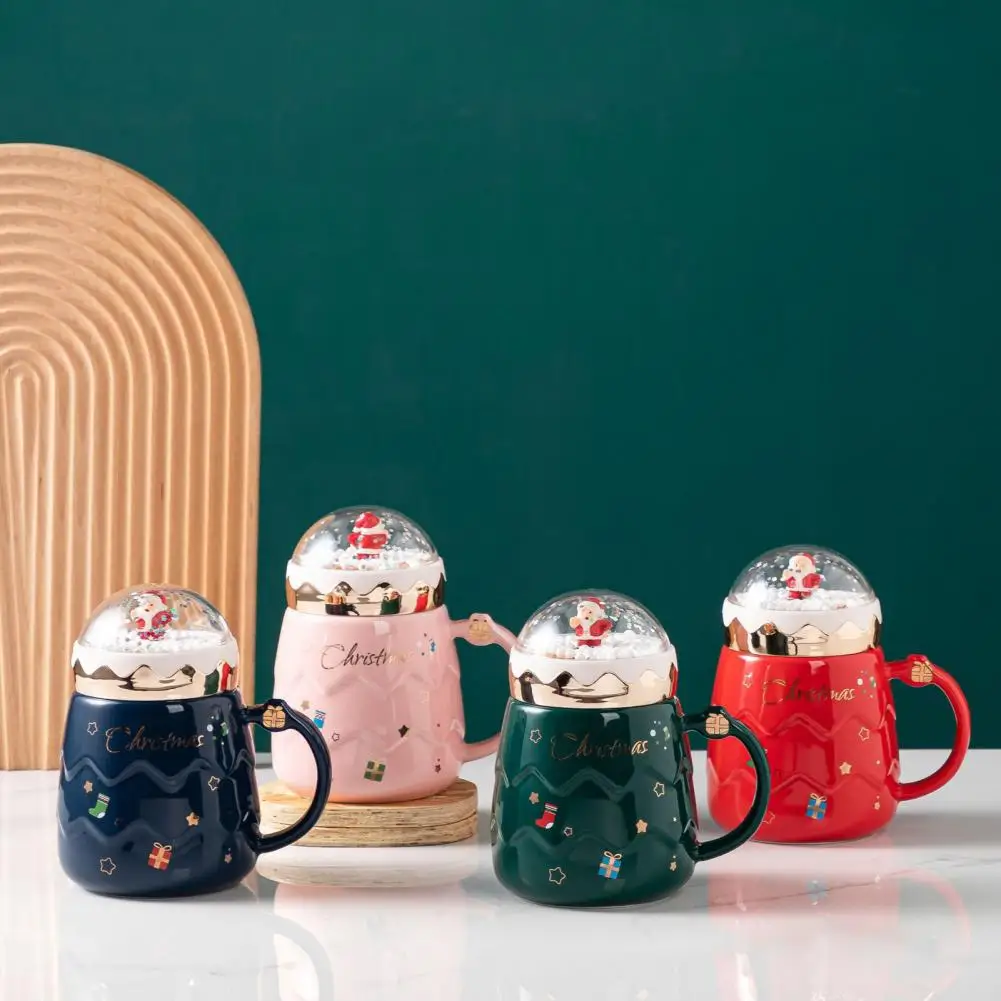 Atractiv Apă Cană cu Mâner de Culoare Luminoase Mini Figurine Cana de Apa Ceașcă de Crăciun de Crăciun Cana 500ml