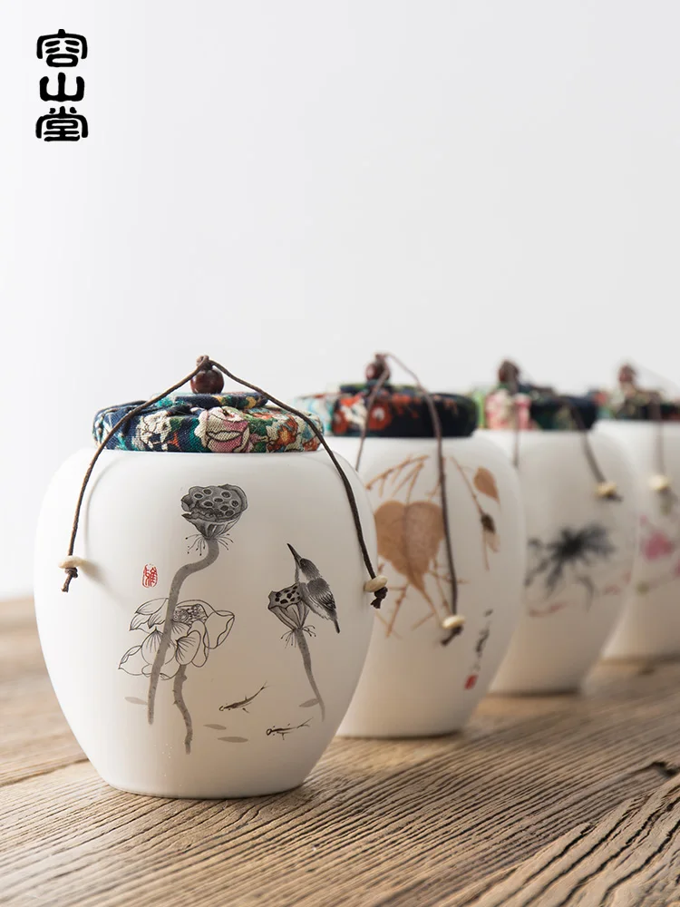 Gresie Ceai Cutii Ceramice Ceai Negru Ceai Pu ' er Mic Borcan Sigilat Plută Cutie de Ambalare Ceai Ustensile de