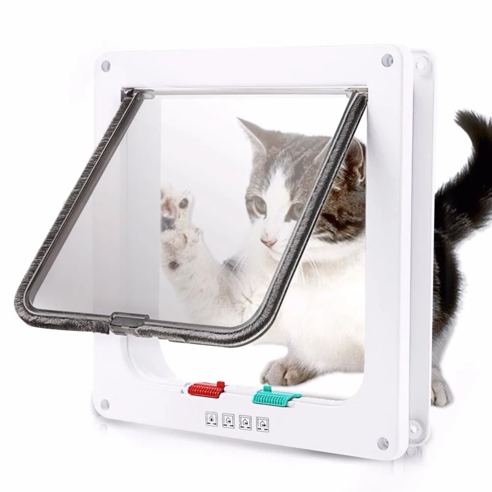 Cat Ușa Groapă de Acces Direcție Controlabile Jucărie pentru Câini Pisici Pisoi Plastic ABS animale de Companie Mici Poarta Kit Pisica Câini Clapa Usi