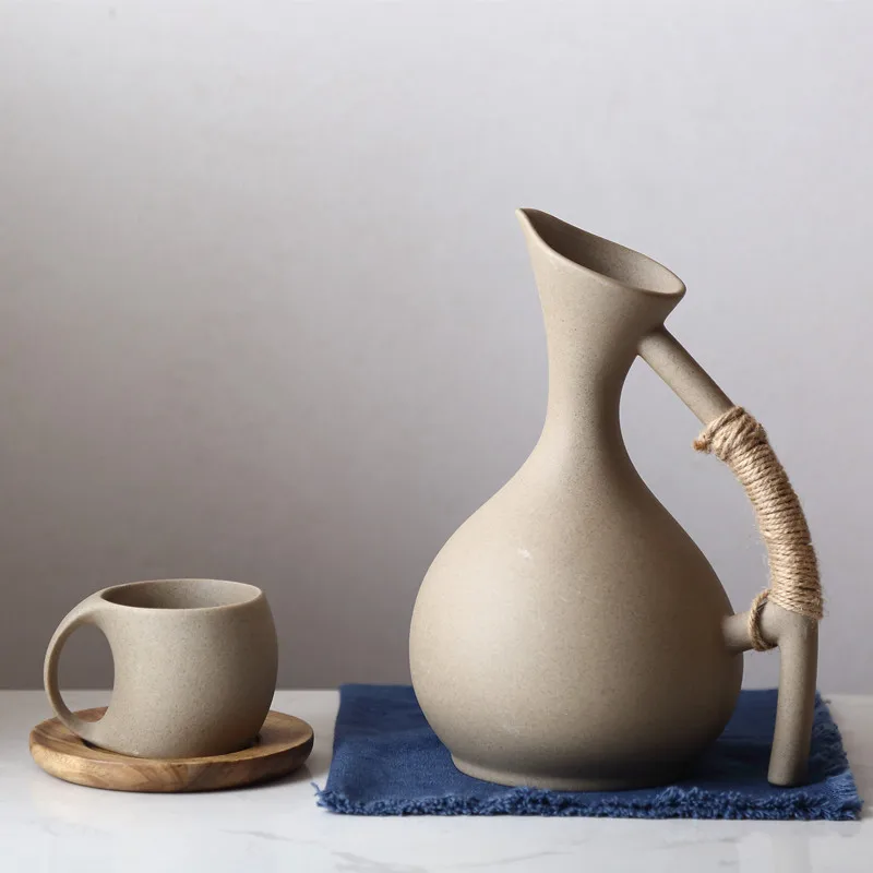 1300ml Ceramice Ulcioare de Apa Rece la Cald Ceainic Capacitate Mare de Rezistenta la Temperaturi Ridicate Ceainic de uz Casnic Cupa Drinkware Acasă